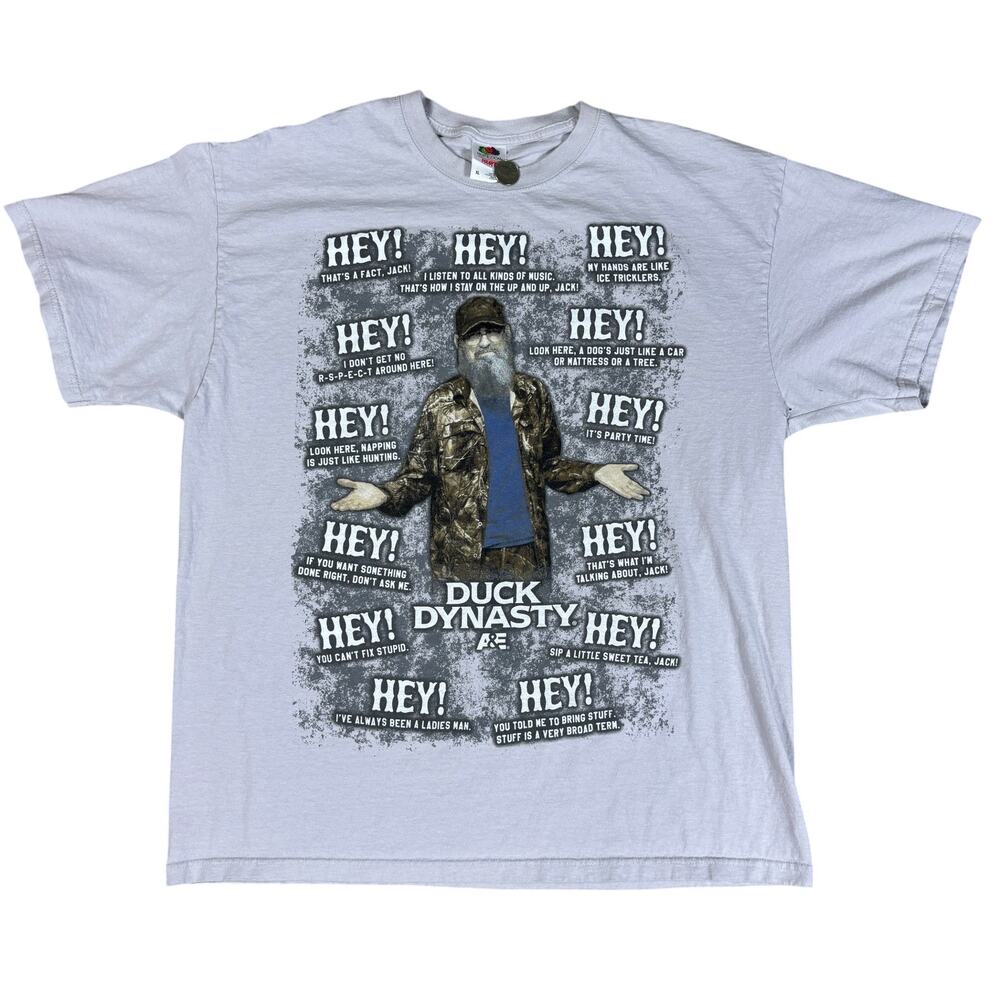 y2k style 2012 Duck Dynasty all over print tshirt XL promo funny gag